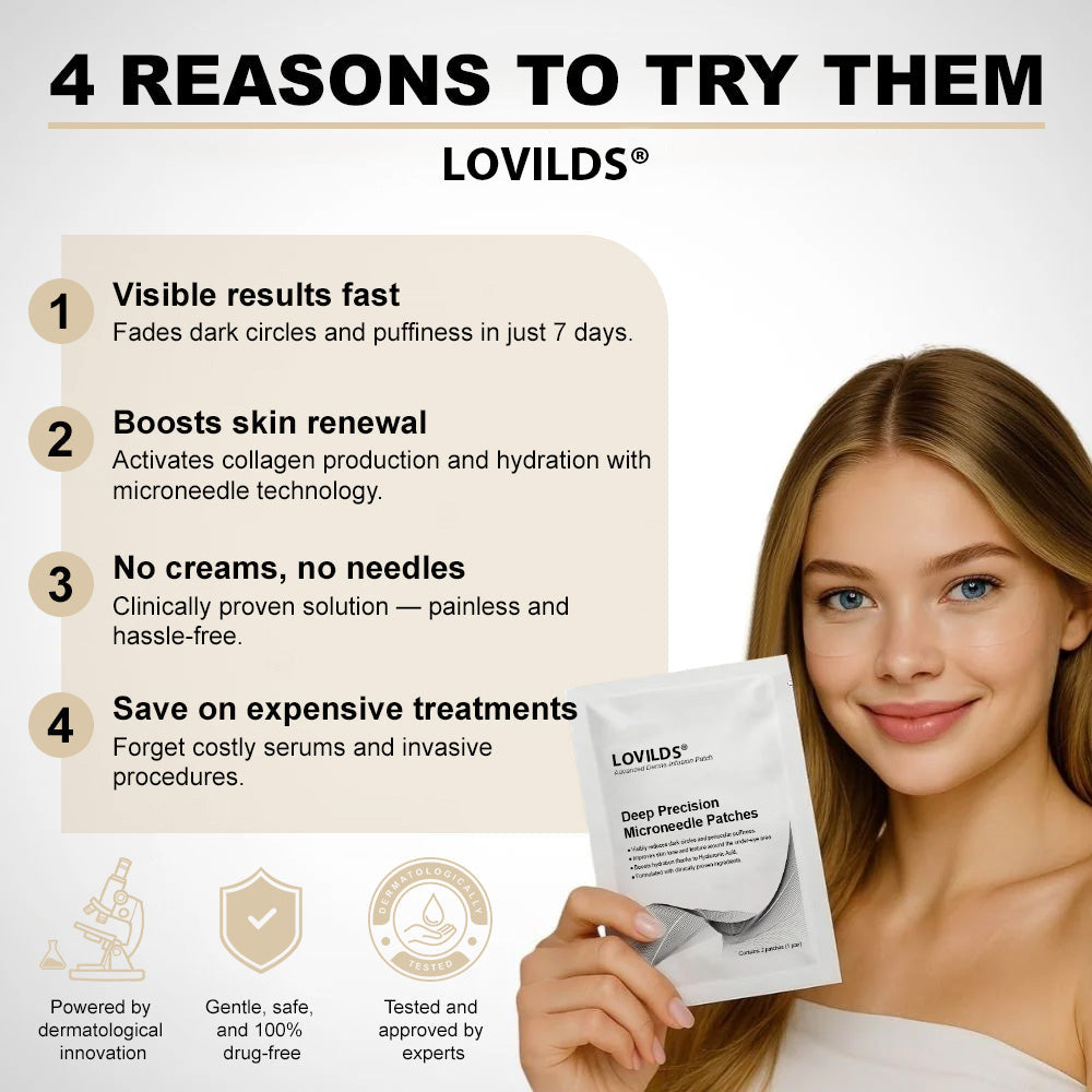 š§āāļøā³LOVILDSĀ® Deep Precision Age-Defying Nano Microneedle Patchesā Deep-Acting Solution to Say Goodbye to under-eye bags, dark circles, wrinkles, and fine lines.