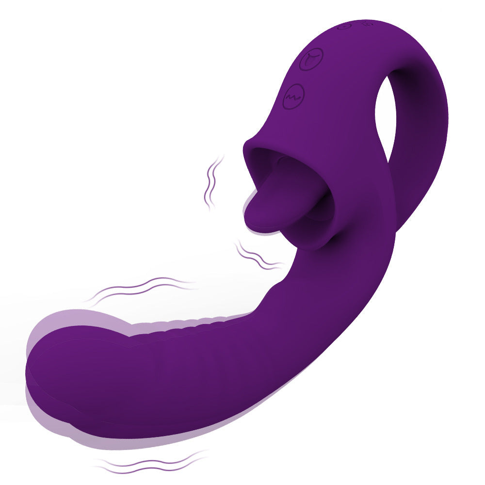 💥Ultimate 2-in-1 Thrusting & Licking Vibrator – Unleash Intense Pleasure & Satisfaction 🍑🌹